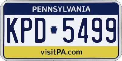 PA license plate KPD5499