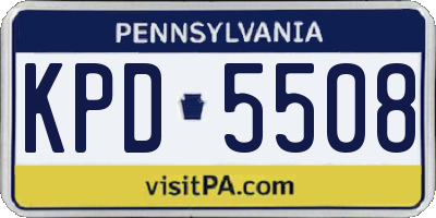 PA license plate KPD5508