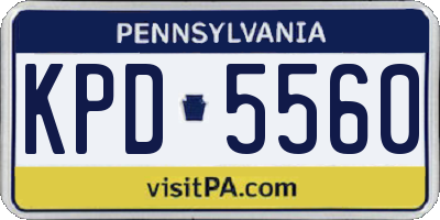 PA license plate KPD5560