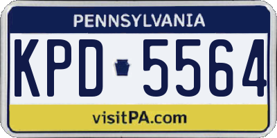 PA license plate KPD5564