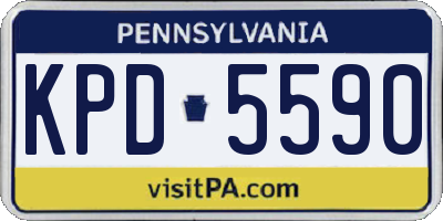 PA license plate KPD5590