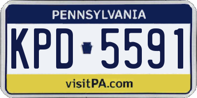 PA license plate KPD5591