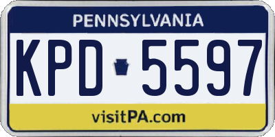 PA license plate KPD5597