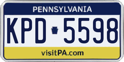 PA license plate KPD5598