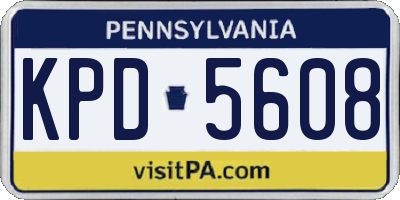 PA license plate KPD5608