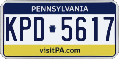 PA license plate KPD5617