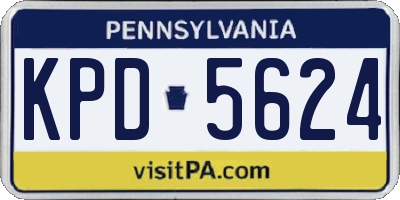 PA license plate KPD5624