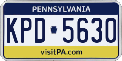 PA license plate KPD5630