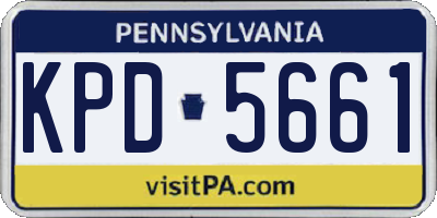 PA license plate KPD5661