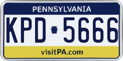 PA license plate KPD5666