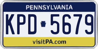 PA license plate KPD5679