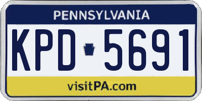 PA license plate KPD5691