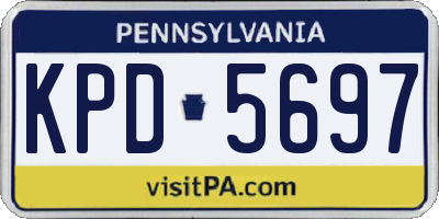 PA license plate KPD5697