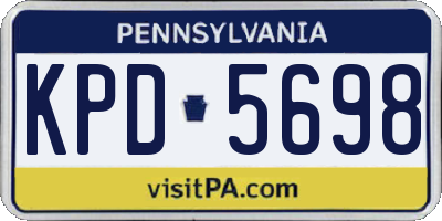 PA license plate KPD5698