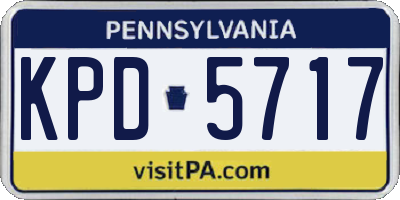 PA license plate KPD5717