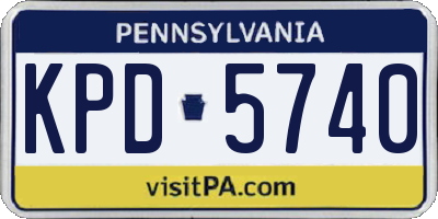 PA license plate KPD5740