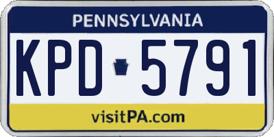 PA license plate KPD5791