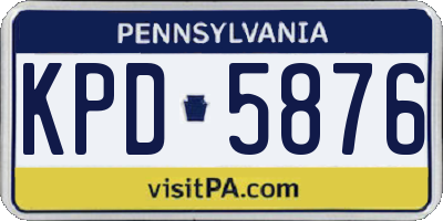 PA license plate KPD5876