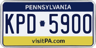 PA license plate KPD5900
