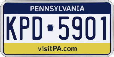 PA license plate KPD5901