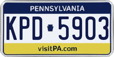 PA license plate KPD5903
