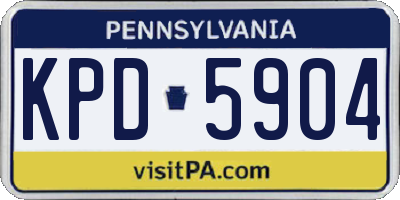 PA license plate KPD5904