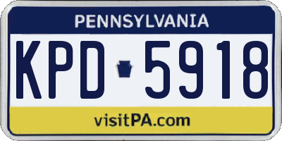 PA license plate KPD5918