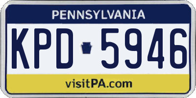 PA license plate KPD5946