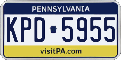 PA license plate KPD5955