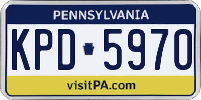 PA license plate KPD5970