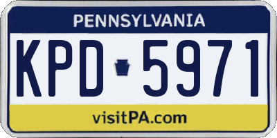 PA license plate KPD5971