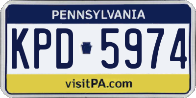PA license plate KPD5974