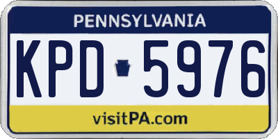 PA license plate KPD5976