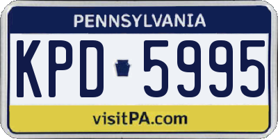 PA license plate KPD5995