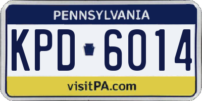 PA license plate KPD6014