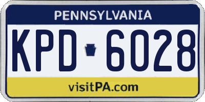 PA license plate KPD6028