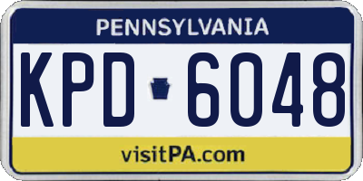 PA license plate KPD6048