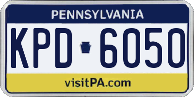 PA license plate KPD6050