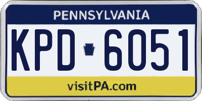 PA license plate KPD6051