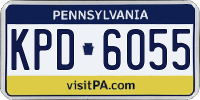 PA license plate KPD6055