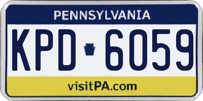 PA license plate KPD6059
