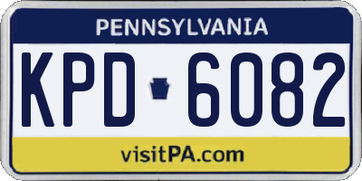 PA license plate KPD6082