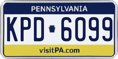 PA license plate KPD6099