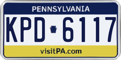 PA license plate KPD6117