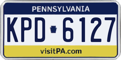 PA license plate KPD6127