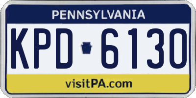 PA license plate KPD6130