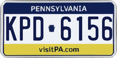PA license plate KPD6156