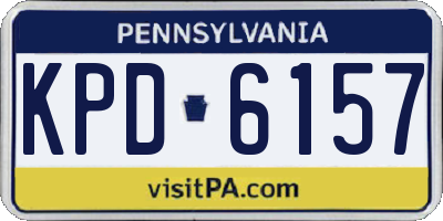 PA license plate KPD6157