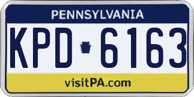 PA license plate KPD6163
