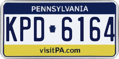PA license plate KPD6164